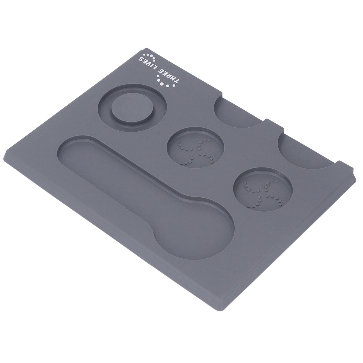 Coffee Tampers Mat Portable PVC Polished Back Antiskid Coffee Tamping Pad for Bar Cafe Home Grey