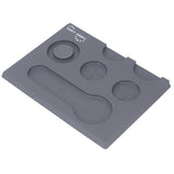 Coffee Tampers Mat Portable PVC Polished Back Antiskid Coffee Tamping Pad for Bar Cafe Home Grey - Side View