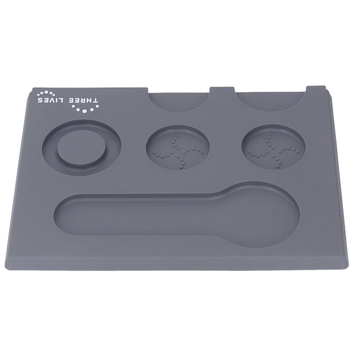 Coffee Tampers Mat Portable PVC Polished Back Antiskid Coffee Tamping Pad for Bar Cafe Home Grey
