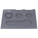 Coffee Tampers Mat Portable PVC Polished Back Antiskid Coffee Tamping Pad for Bar Cafe Home Grey - Top-Down View