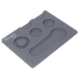 Coffee Tampers Mat Portable PVC Polished Back Antiskid Coffee Tamping Pad for Bar Cafe Home Grey - 45-Degree Angle