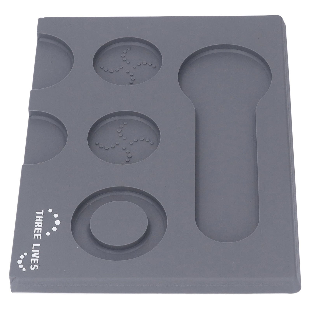 Coffee Tampers Mat Portable PVC Polished Back Antiskid Coffee Tamping Pad for Bar Cafe Home Grey