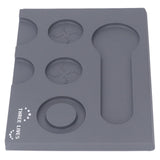 Coffee Tampers Mat Portable PVC Polished Back Antiskid Coffee Tamping Pad for Bar Cafe Home Grey - Rear View