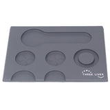 Coffee Tampers Mat Portable PVC Polished Back Antiskid Coffee Tamping Pad for Bar Cafe Home Grey