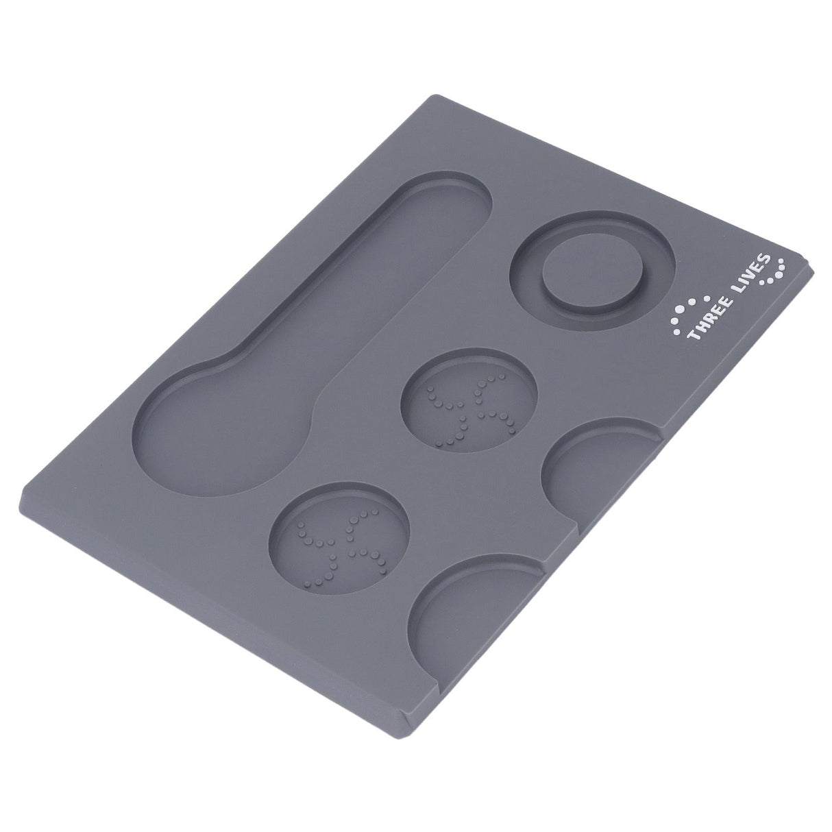 Coffee Tampers Mat Portable PVC Polished Back Antiskid Coffee Tamping Pad for Bar Cafe Home Grey