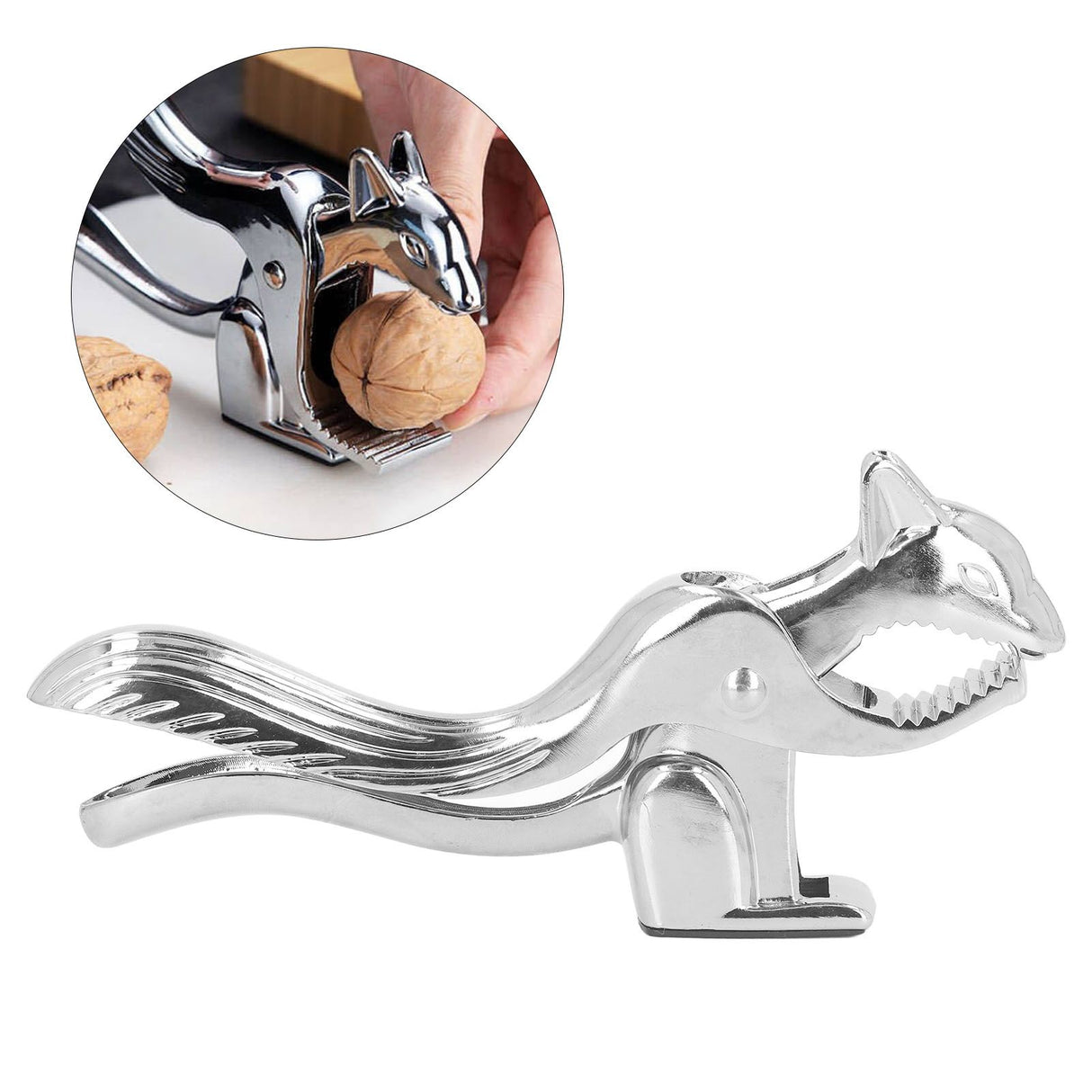 Walnut Cracker Clip Squirrel Shape Zinc Alloy Walnut Opener Multi Purpose Nutcracker for Chestnuts Pecans