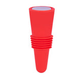 Wine Bottle Stopper Food Grade Silicone Stainless Steel 6.1x2.35cm Decorative Practical Reusable Wine Corks for Decoration Red