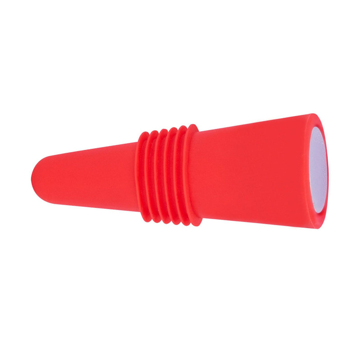 Wine Bottle Stopper Food Grade Silicone Stainless Steel 6.1x2.35cm Decorative Practical Reusable Wine Corks for Decoration Red
