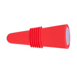 Wine Bottle Stopper Food Grade Silicone Stainless Steel 6.1x2.35cm Decorative Practical Reusable Wine Corks for Decoration Red