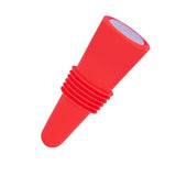 Wine Bottle Stopper Food Grade Silicone Stainless Steel 6.1x2.35cm Decorative Practical Reusable Wine Corks for Decoration Red
