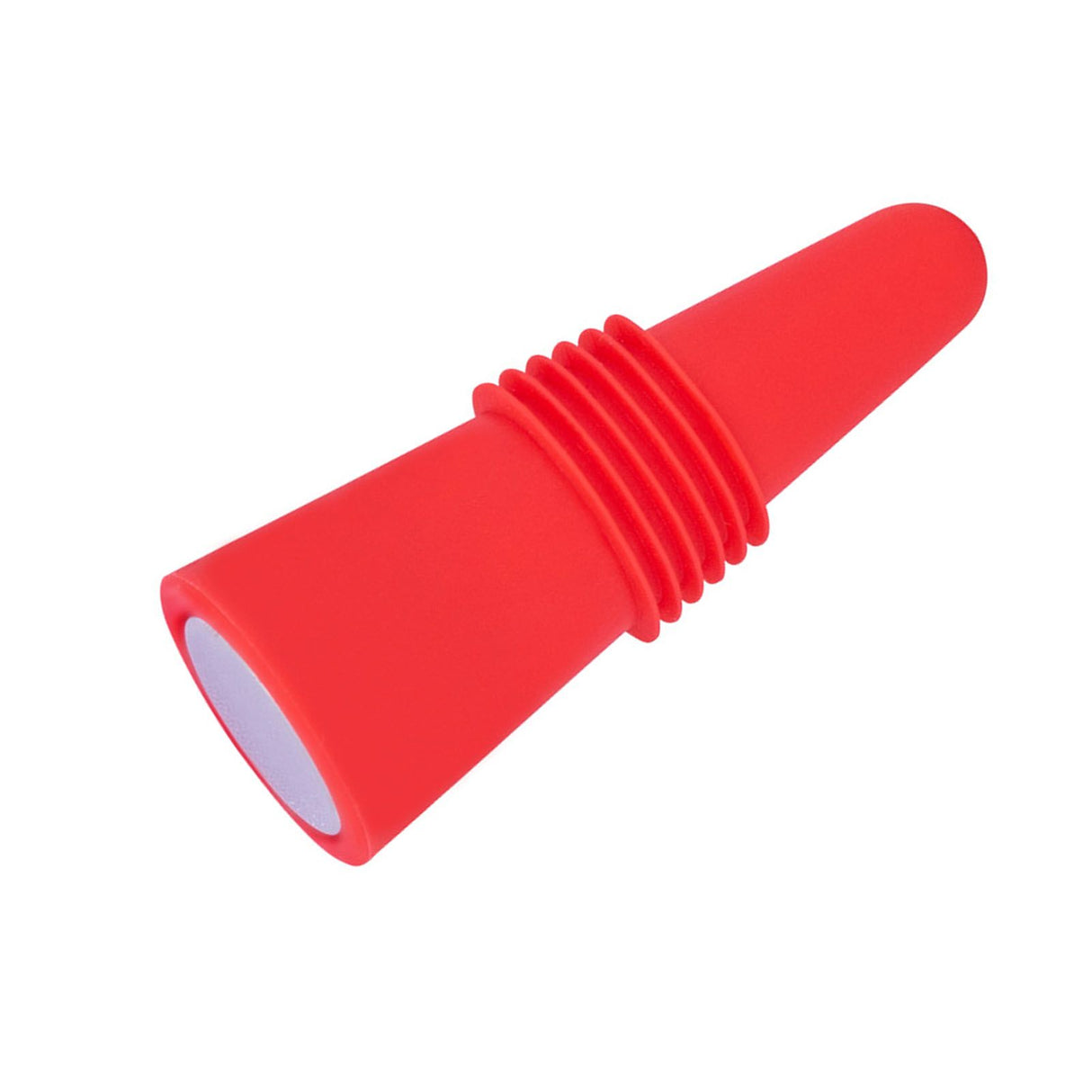 Wine Bottle Stopper Food Grade Silicone Stainless Steel 6.1x2.35cm Decorative Practical Reusable Wine Corks for Decoration Red