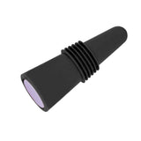 Wine Bottle Stopper Food Grade Silicone Stainless Steel 6.1x2.35cm Decorative Practical Reusable Wine Corks for Decoration Black