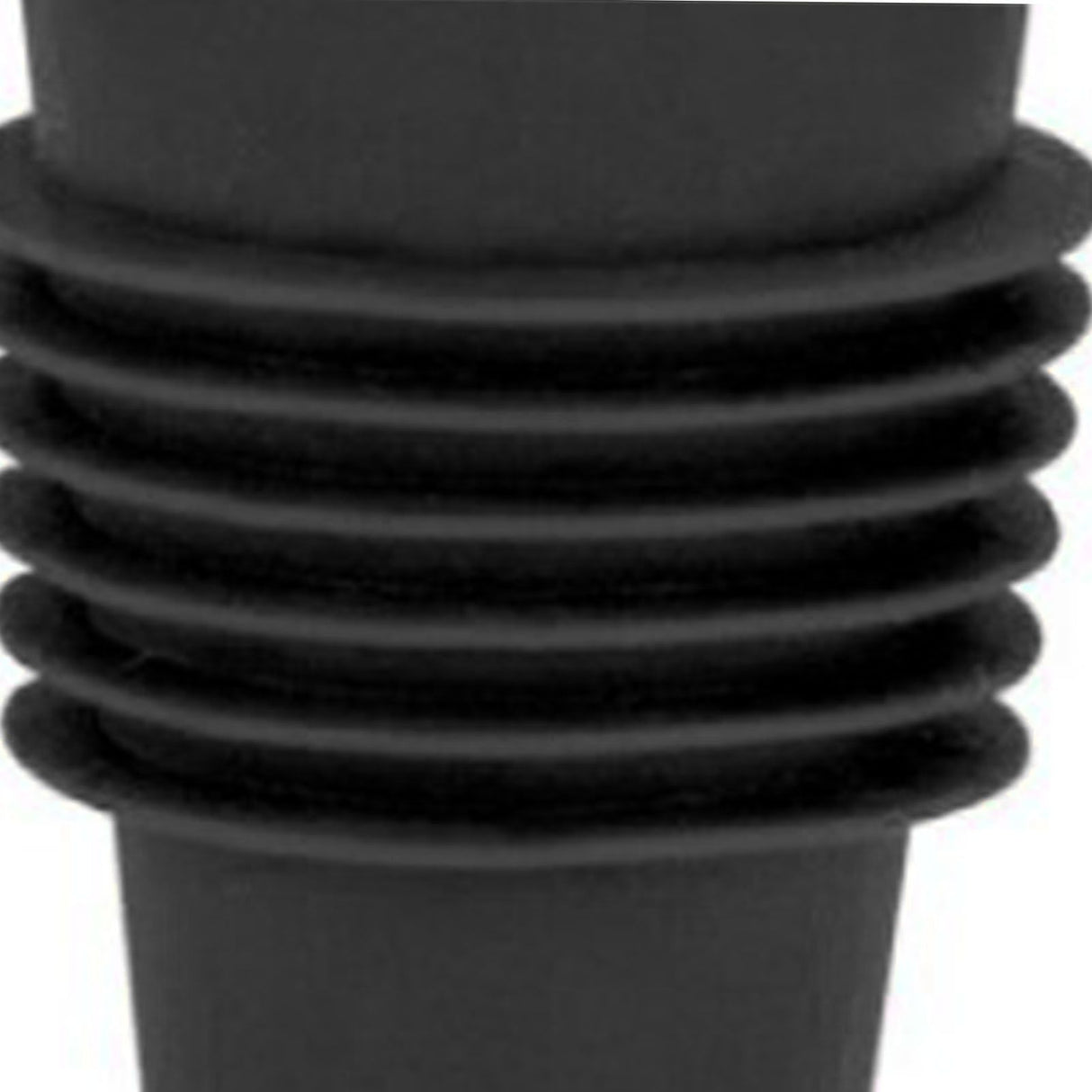 Wine Bottle Stopper Food Grade Silicone Stainless Steel 6.1x2.35cm Decorative Practical Reusable Wine Corks for Decoration Black