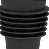 Wine Bottle Stopper Food Grade Silicone Stainless Steel 6.1x2.35cm Decorative Practical Reusable Wine Corks for Decoration Black - Low Angle