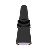 Wine Bottle Stopper Food Grade Silicone Stainless Steel 6.1x2.35cm Decorative Practical Reusable Wine Corks for Decoration Black