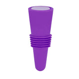 Wine Bottle Stopper Food Grade Silicone Stainless Steel 6.1x2.35cm Decorative Practical Reusable Wine Corks for Decoration Purple