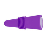 Wine Bottle Stopper Food Grade Silicone Stainless Steel 6.1x2.35cm Decorative Practical Reusable Wine Corks for Decoration Purple