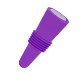 Wine Bottle Stopper Food Grade Silicone Stainless Steel 6.1x2.35cm Decorative Practical Reusable Wine Corks for Decoration Purple - Extra Image