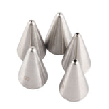 5 Pcs Piping Tips Set Stainless Steel Cake Decorating Supplies for Baking Cupcakes Cookies