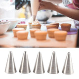5 Pcs Piping Tips Set Stainless Steel Cake Decorating Supplies for Baking Cupcakes Cookies