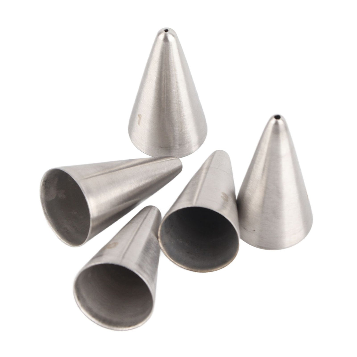 5 Pcs Piping Tips Set Stainless Steel Cake Decorating Supplies for Baking Cupcakes Cookies