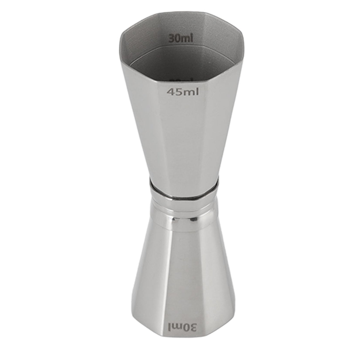 304 Stainless Steel Jigger with Scales Octagonal Double Cocktail Jigger Measuring Tool for Bartenders