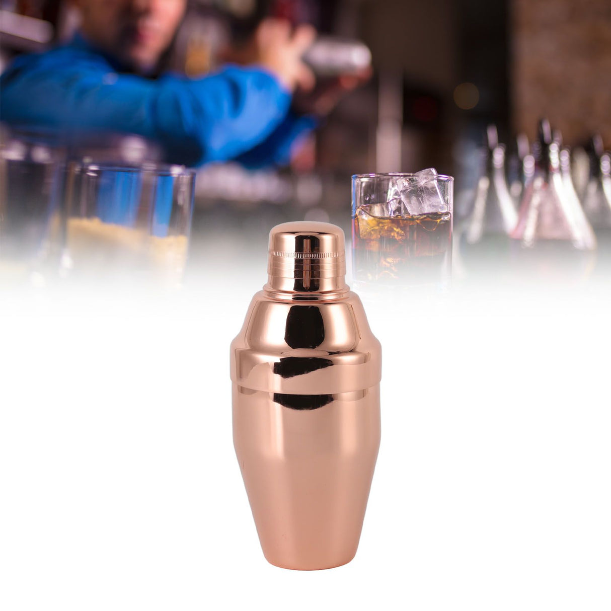 Cocktail Shaker 304 Stainless Steel Bar Shaker for Home Bartending Kit for Mixed Drinks 350ml