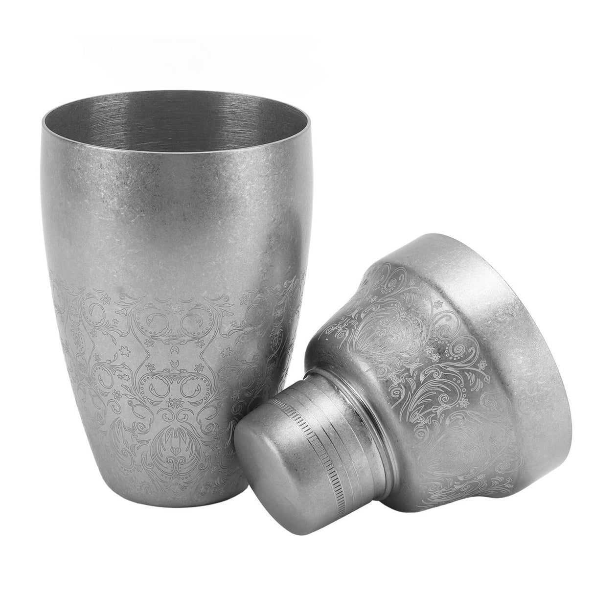Cocktail Shaker 304 Stainless Steel Boston Shaker Mixer with Built in Strainer for Bar Home Bartending