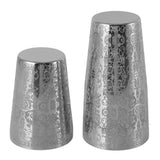 Stainless Steel Cocktail Shaker Engraved Martini Shaker Silver Japanese American Boston Bar Mixer Bottomless - Rear View