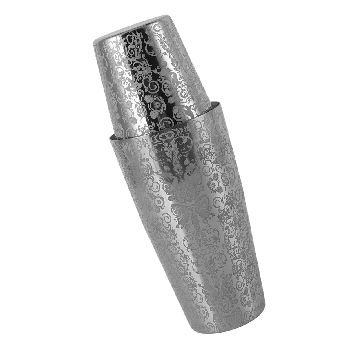 Stainless Steel Cocktail Shaker Engraved Martini Shaker Silver Japanese American Boston Bar Mixer Bottomless