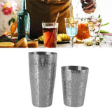 Stainless Steel Cocktail Shaker Engraved Martini Shaker Silver Japanese American Boston Bar Mixer Bottomless - Extra Image