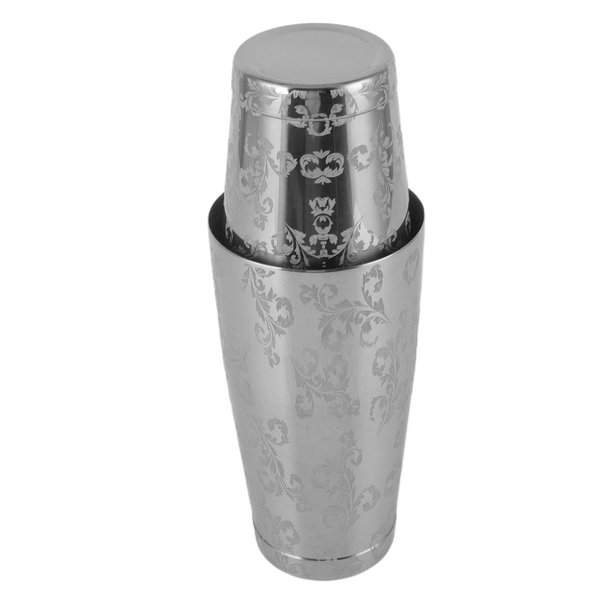 Stainless Steel Cocktail Shaker Engraved Martini Shaker Silver Japanese American Boston Bar Mixer Bottomed