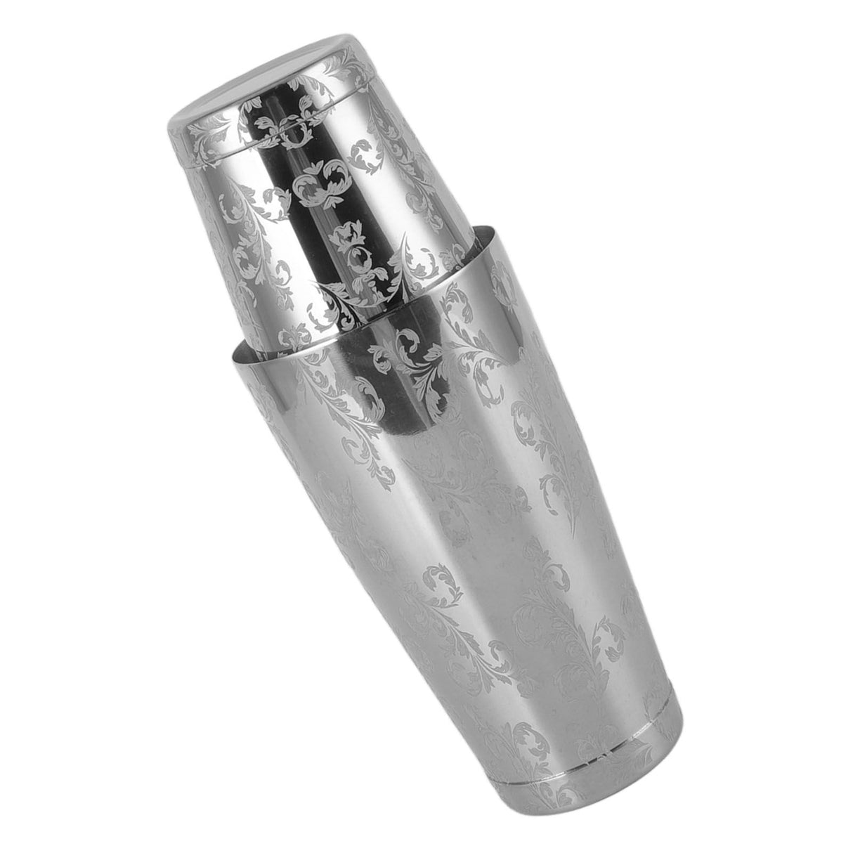 Stainless Steel Cocktail Shaker Engraved Martini Shaker Silver Japanese American Boston Bar Mixer Bottomed