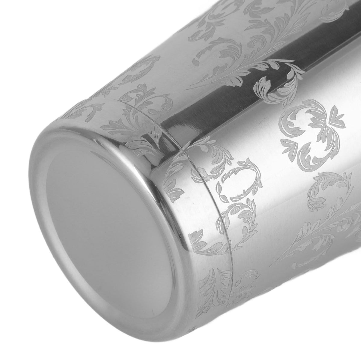 Stainless Steel Cocktail Shaker Engraved Martini Shaker Silver Japanese American Boston Bar Mixer Bottomed