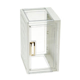Desktop Cup Storage Box Stackable Dustproof Water Cup Storage Box Home Coffee Glass Holder with Lid White Ordinary 38x27.5x22.6cm/15.0x10.8x8.9in - Front View
