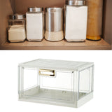 Desktop Cup Storage Box Stackable Dustproof Water Cup Storage Box Home Coffee Glass Holder with Lid White Ordinary 38x27.5x22.6cm/15.0x10.8x8.9in
