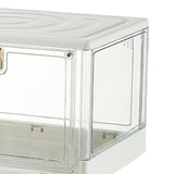 Desktop Cup Storage Box Stackable Dustproof Water Cup Storage Box Home Coffee Glass Holder with Lid White Ordinary 38x27.5x22.6cm/15.0x10.8x8.9in