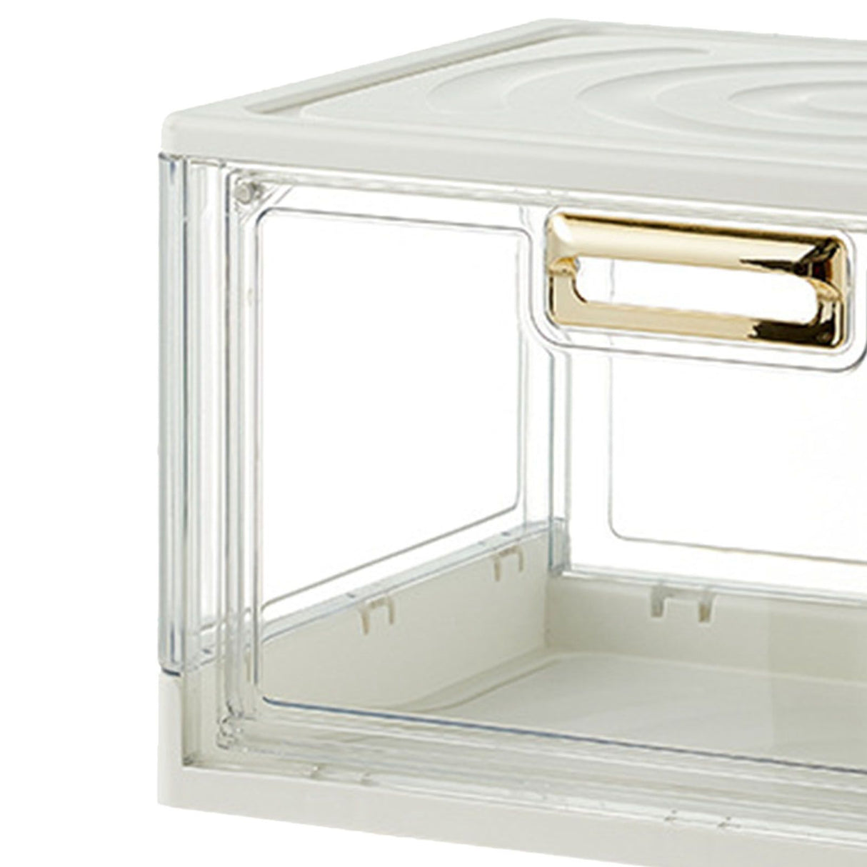 Desktop Cup Storage Box Stackable Dustproof Water Cup Storage Box Home Coffee Glass Holder with Lid White Ordinary 38x27.5x22.6cm/15.0x10.8x8.9in