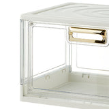 Desktop Cup Storage Box Stackable Dustproof Water Cup Storage Box Home Coffee Glass Holder with Lid White Ordinary 38x27.5x22.6cm/15.0x10.8x8.9in