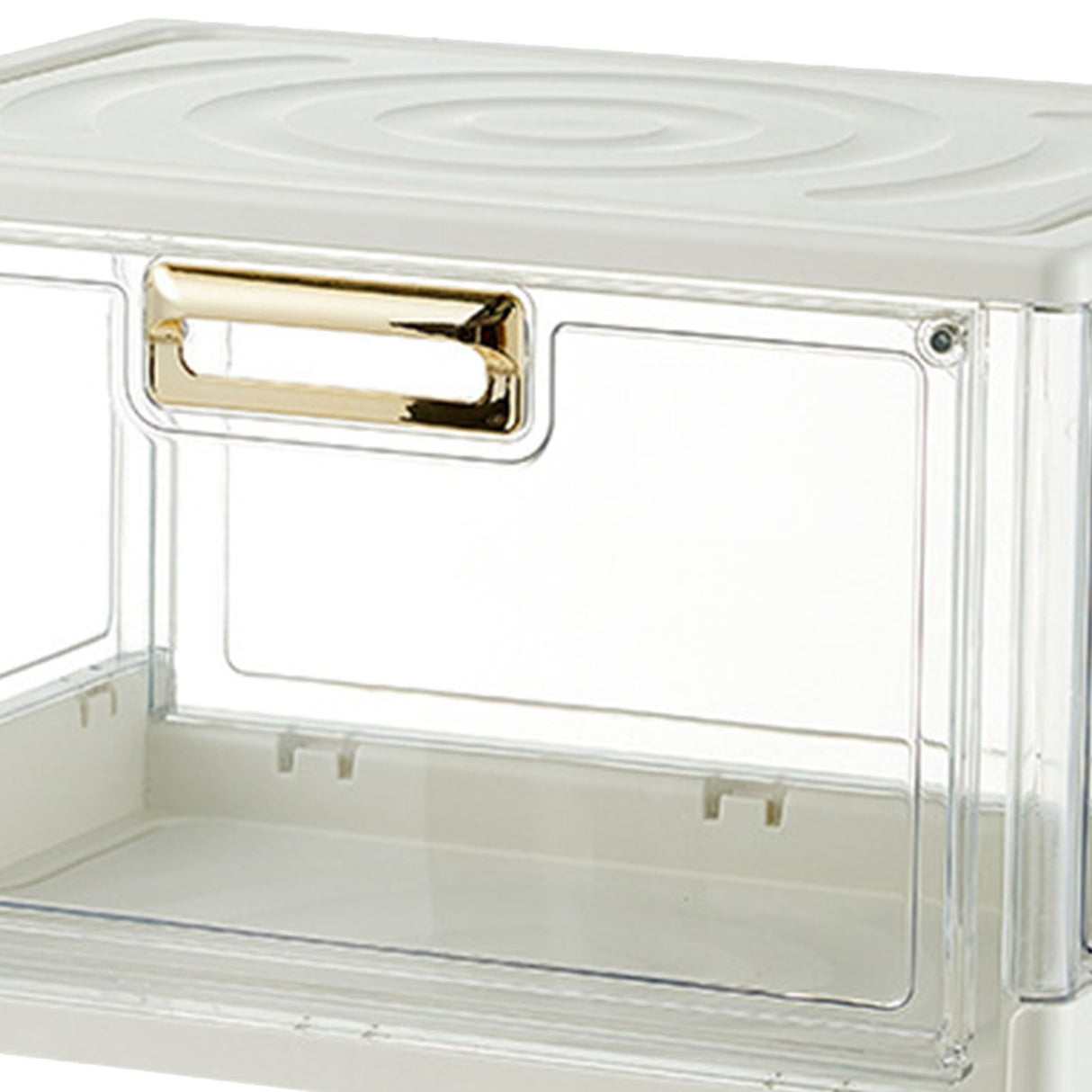 Desktop Cup Storage Box Stackable Dustproof Water Cup Storage Box Home Coffee Glass Holder with Lid White Ordinary 38x27.5x22.6cm/15.0x10.8x8.9in