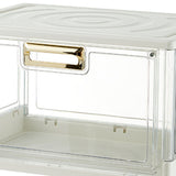 Desktop Cup Storage Box Stackable Dustproof Water Cup Storage Box Home Coffee Glass Holder with Lid White Ordinary 38x27.5x22.6cm/15.0x10.8x8.9in