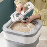 Rice Food Storage Containers Collapsible Dog Pet Cat Food Flour Storage Bin Leakproof Sealable Kitchen Food Container