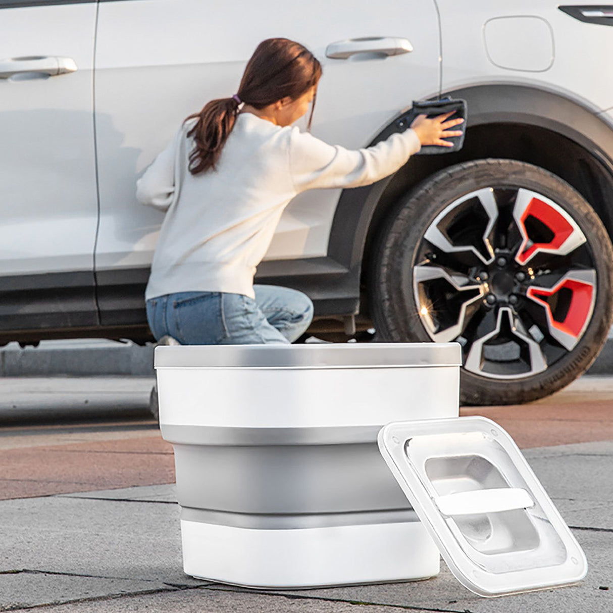 Rice Food Storage Containers Collapsible Dog Pet Cat Food Flour Storage Bin Leakproof Sealable Kitchen Food Container