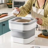 Rice Food Storage Containers Collapsible Dog Pet Cat Food Flour Storage Bin Leakproof Sealable Kitchen Food Container