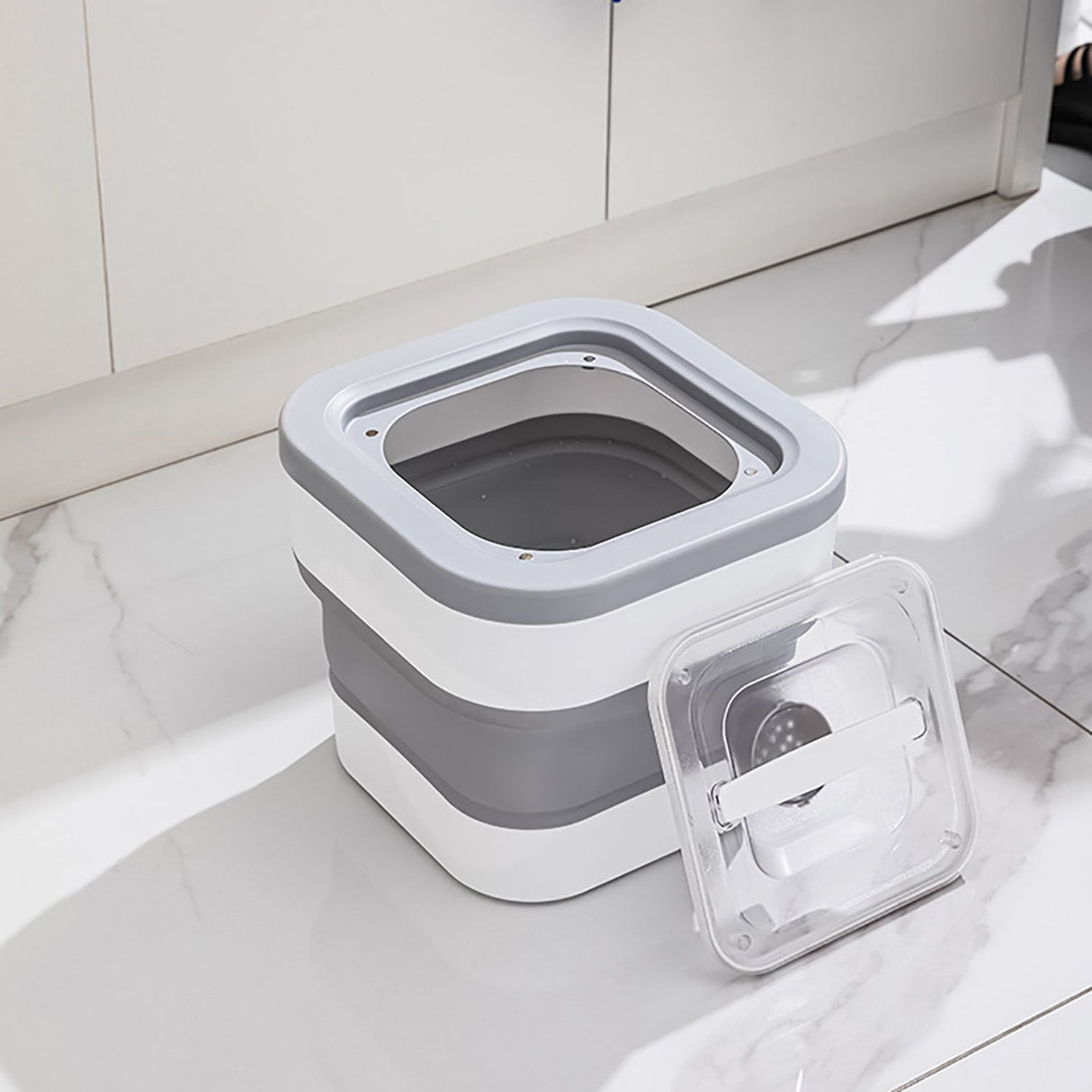 Rice Food Storage Containers Collapsible Dog Pet Cat Food Flour Storage Bin Leakproof Sealable Kitchen Food Container