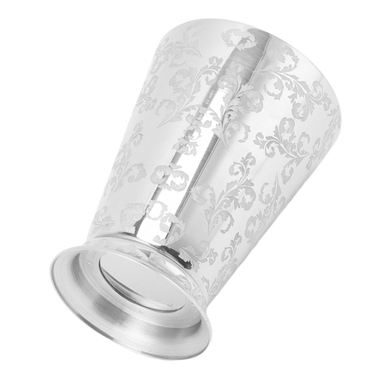 Cocktail Drinking Cup 304 Stainless Steel Silver Finish Moscow Mule Mug for Bars Home Leaf Pattern Carving