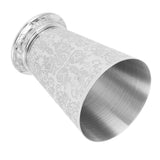 Cocktail Drinking Cup 304 Stainless Steel Silver Finish Moscow Mule Mug for Bars Home Totem Pattern Carving - 45-Degree Angle