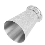 Cocktail Drinking Cup 304 Stainless Steel Silver Finish Moscow Mule Mug for Bars Home Totem Pattern Carving - Rear View