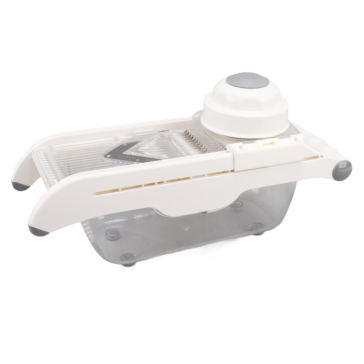 Fruit and Vegetable Slice Cutter Stainless Steel Lemon Potato Slicing Tool with Hand Guard for Home Kitchens