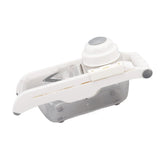 Fruit and Vegetable Slice Cutter Stainless Steel Lemon Potato Slicing Tool with Hand Guard for Home Kitchens - 45-Degree Angle